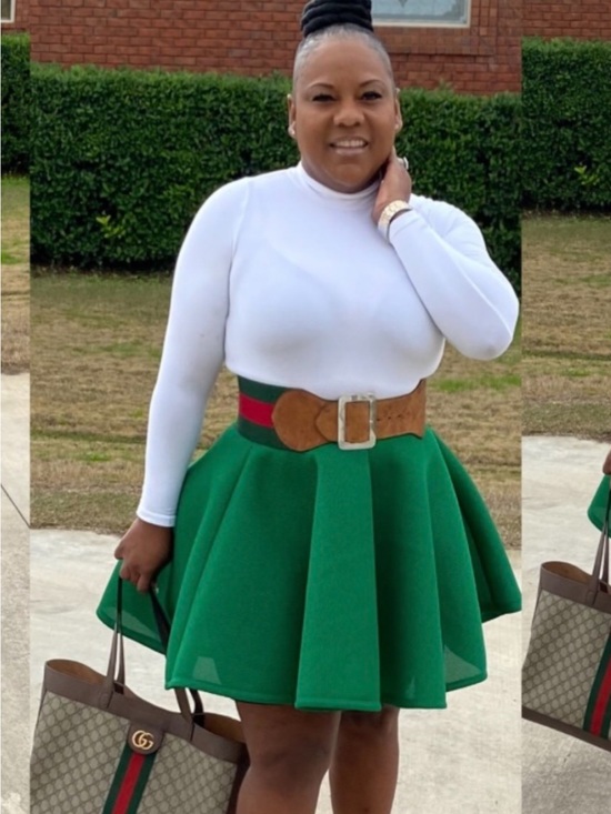 Dresses & Skirts - Green Flared Skirt custom made